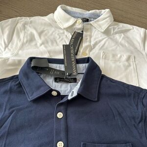 Banana Republic Men's Polo Shirts in Navy and White